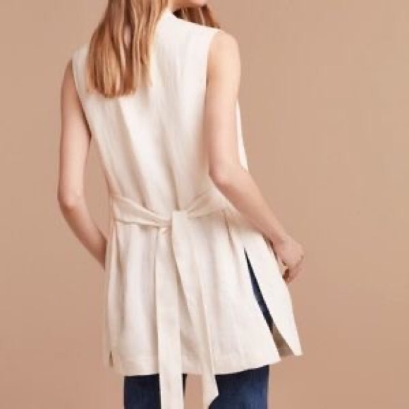 Aritzia Wilfred Niveau Linen Blend Longline Vest - Picture 2 of 4